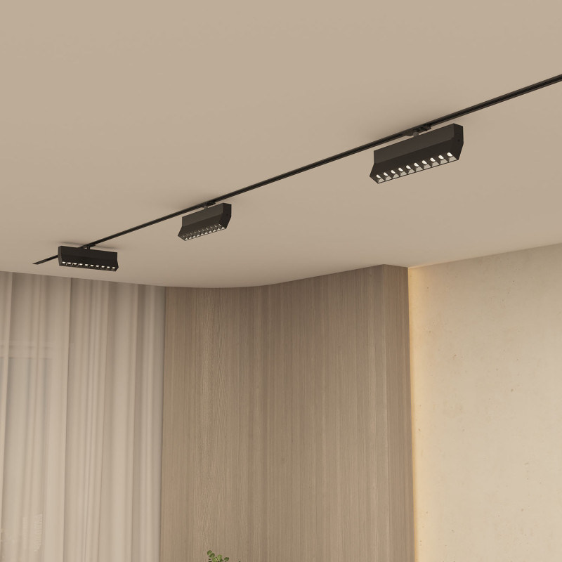 Светильник на шине 27,1*3,5*11,8 см, LED * 20W, 4000K, Denkirs Edder DK6646-BK, черный
