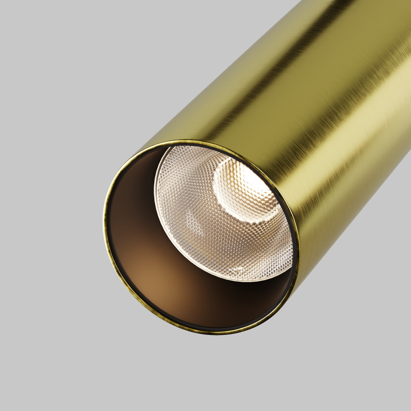 Светильник на шине 5,2*5,2*19,4 см, LED, 12W, 3000К, Maytoni Technical FOCUS LED TR032-2-12W3K-M-BBS латунный