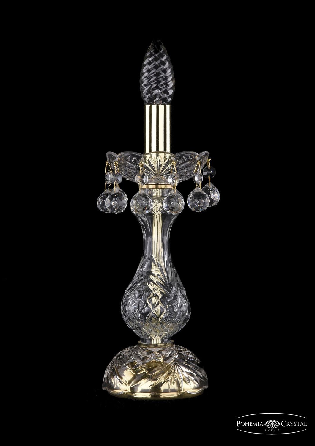 Настольная лампа Bohemia Ivele 1409L/1-31/G, диаметр 11 см, золото