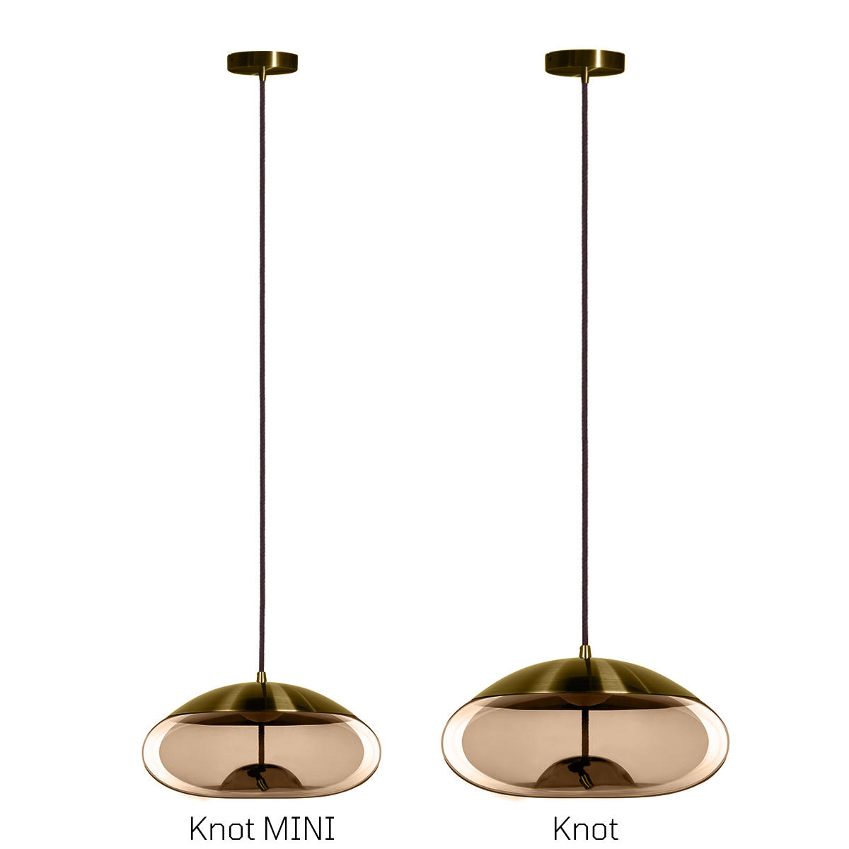 Подвесной светильник 20*13 см, 1*LED*5W LOFT IT Knot 8135-D mini латунь