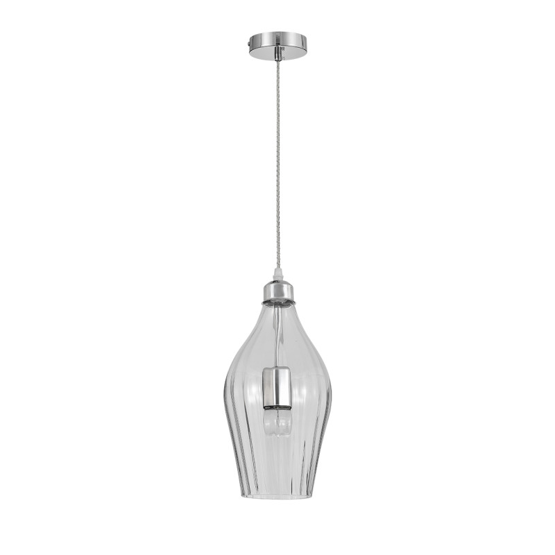 Подвесной светильник 16*16*180 см, 1*E27, 60W, Indigo PIEMONTE V000587 хром, 11058/1P Clear