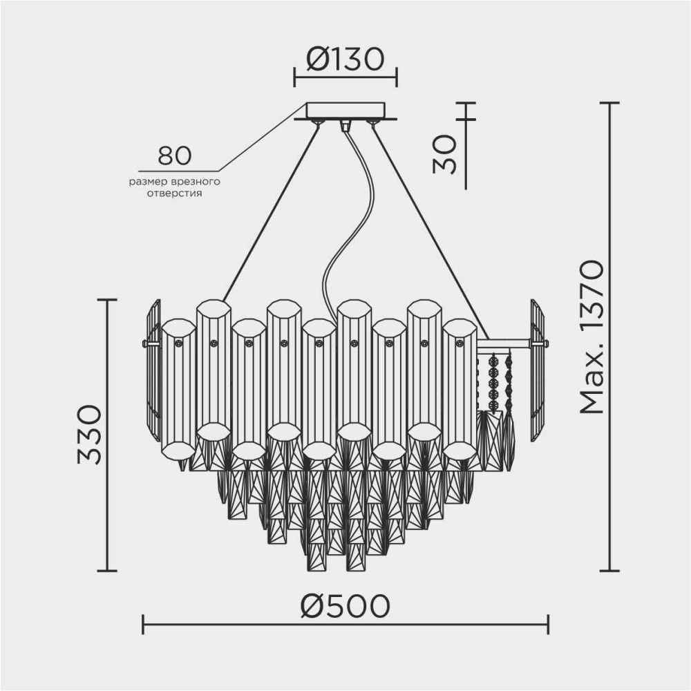 Подвесная люстра MODELUX ML.7088.500 GD