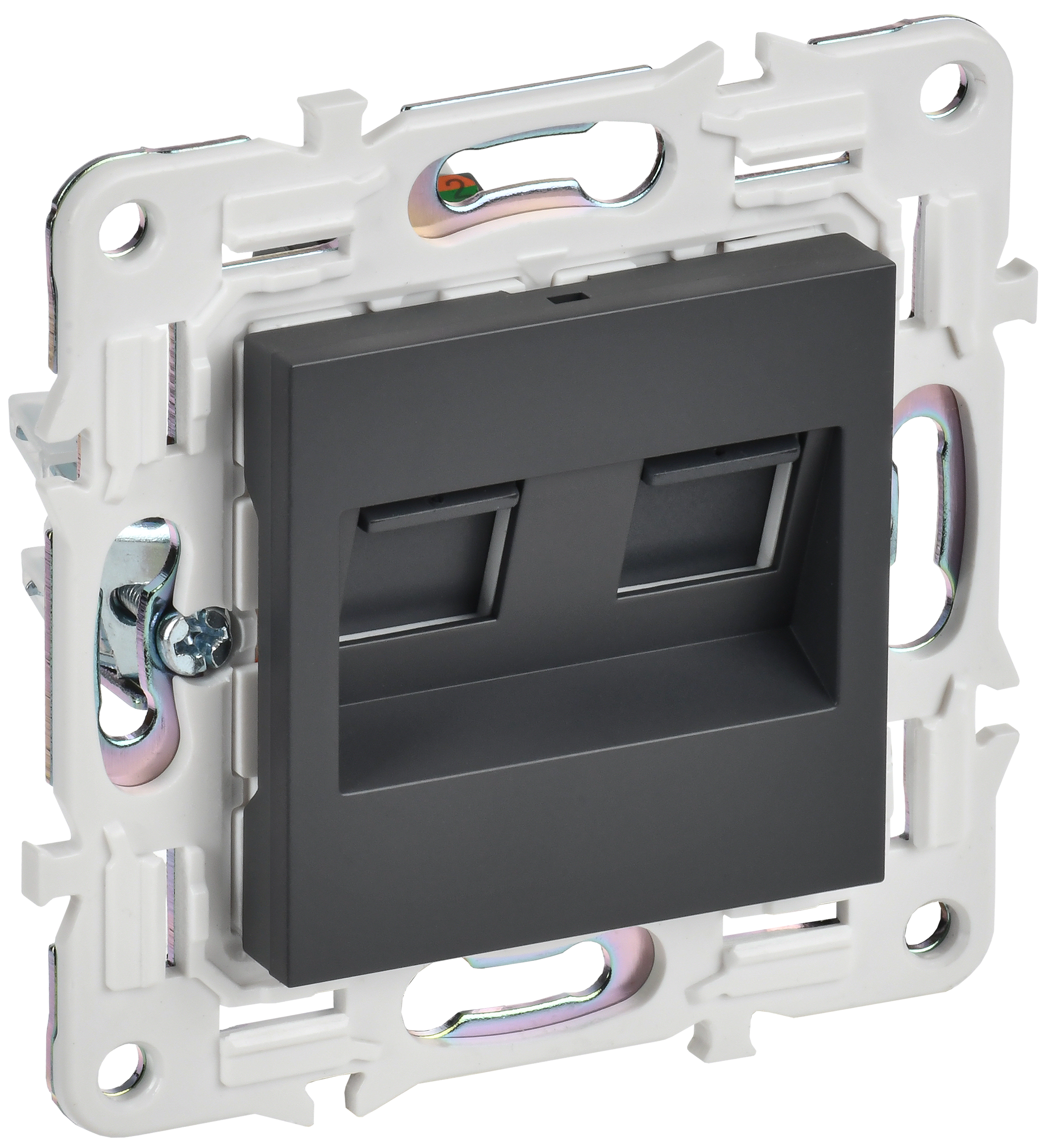 SKANDY Розетка комп. 2-ая RJ45 кат.6 SK-K04T титан IEK, SK-K20-2-K48
