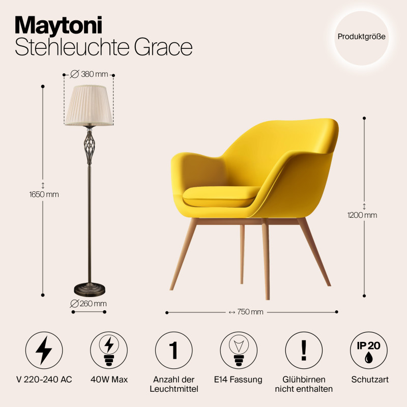 Торшер Maytoni RC247-FL-01-R Бронза