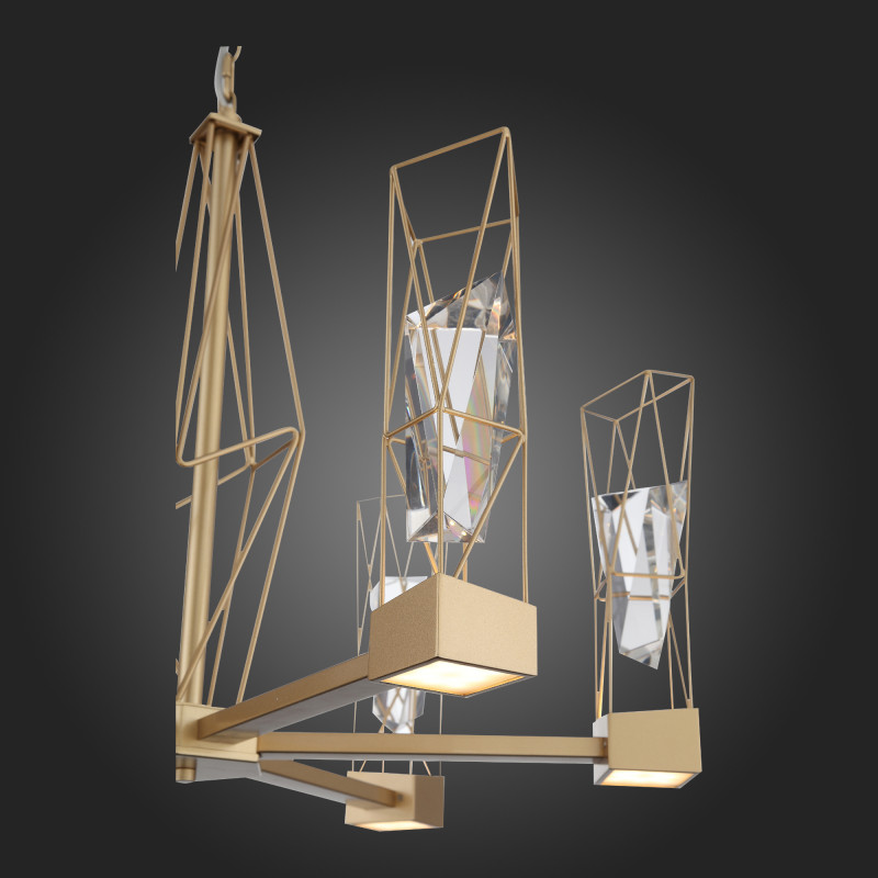 Люстра подвесная 60 см, 48W, 4000K ST LUCE PROGETTO SL815.203.06 Матовое золото