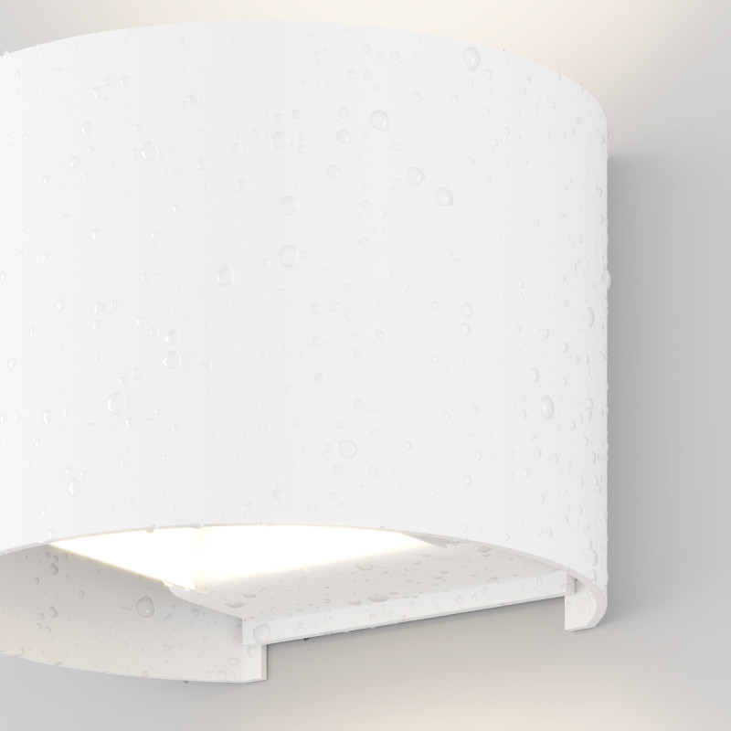 Уличное бра 6W, 3000К Maytoni Fulton O573WL-L6W, белый/матовый