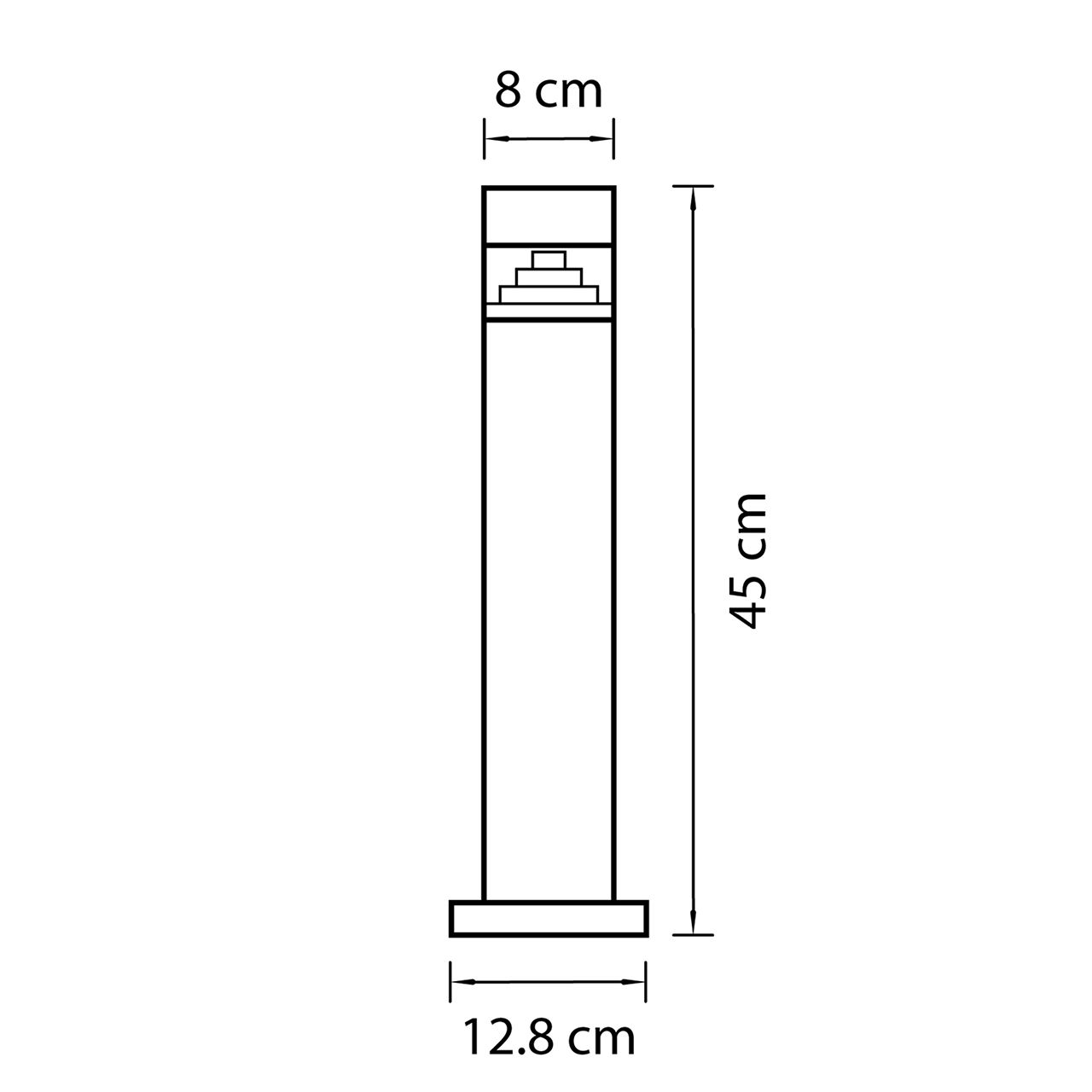 Уличный светодиодный светильник 45 см Lightstar Raggio 377907, LED 6W, 4000K, черный