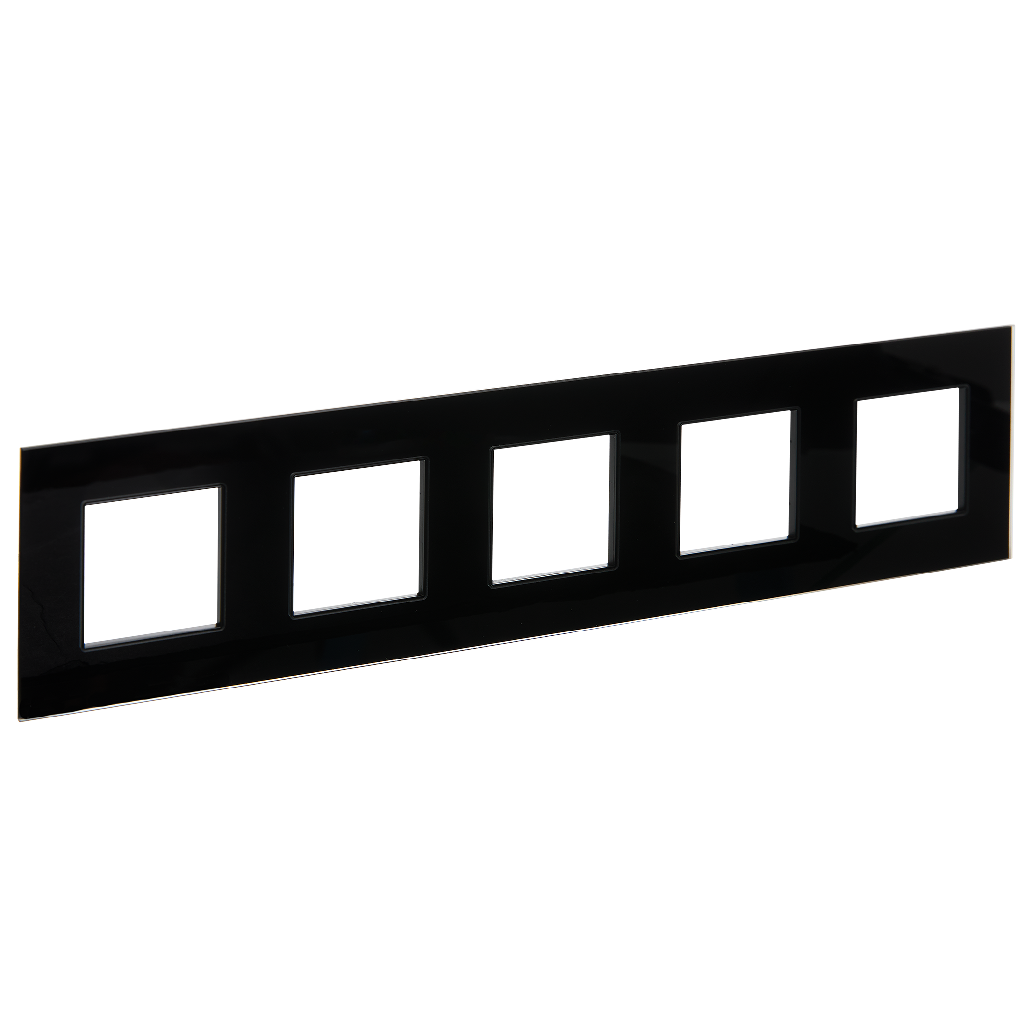 SKANDY Рамка 5-мест. SK-F25Bl стекло черн. IEK, SK-M52-G-K02