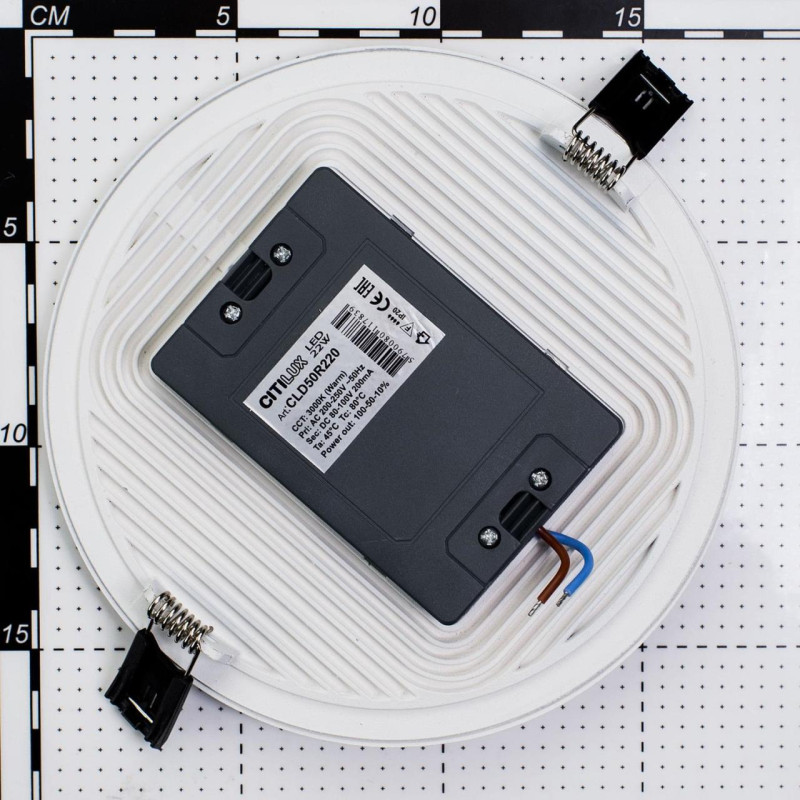 Светильник, 17 см, 22W, 4000К, белый, дневной свет, Citilux Омега CLD50R220N, встраиваемый светодиодный