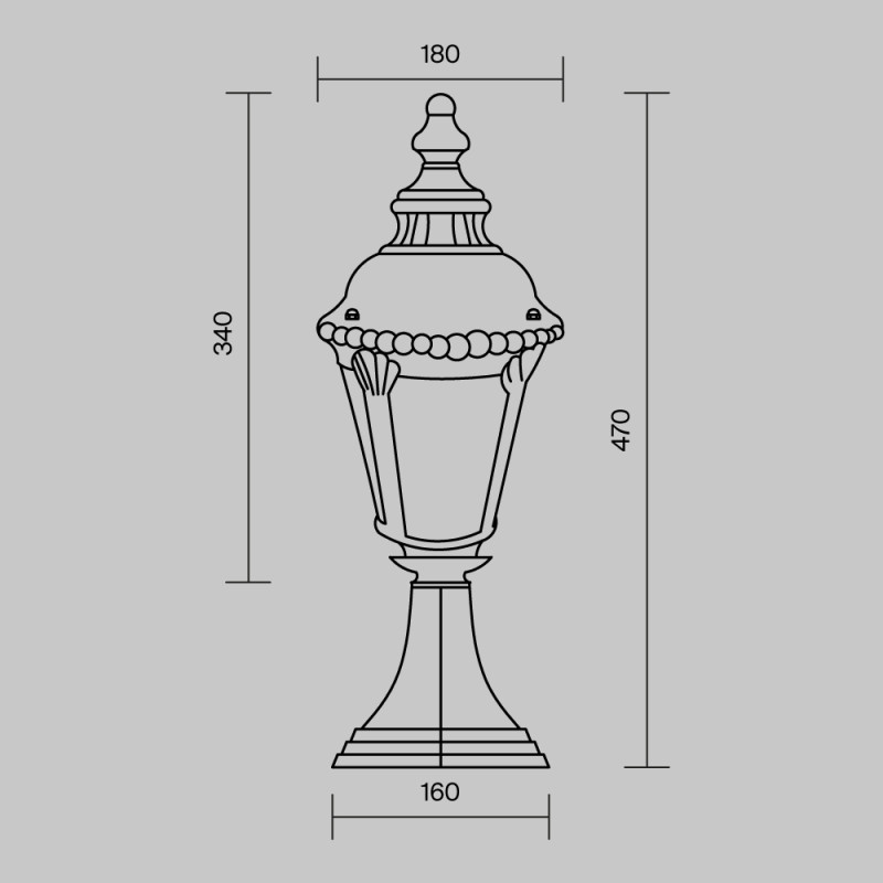 Ландшафтный светильник 47 см Maytoni Goiri O029FL-01BZ, коричневый-бронза