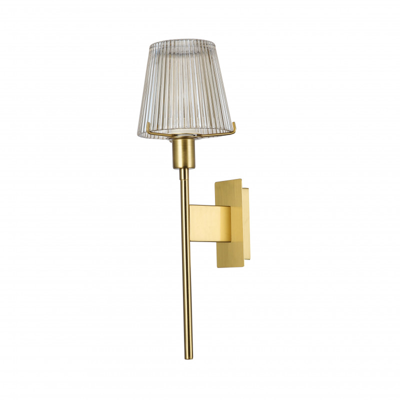 Бра Favourite Copita 2778-1W, D165*W130*H420, французское золото, плафон из прозрачного рифленого стекла