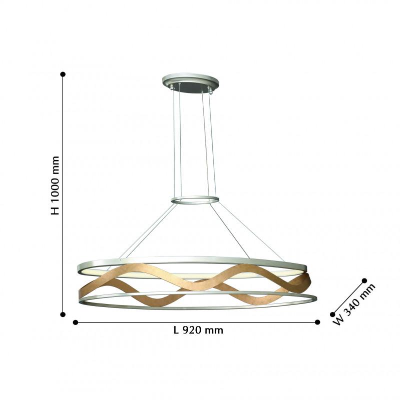 Подвесная люстра Favourite Infinite 2499-9P, L920*W340*H1000, серебряный