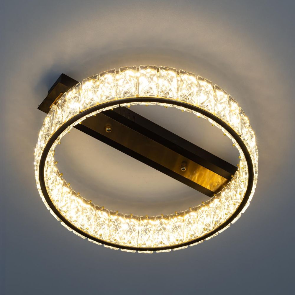 Потолочная люстра 40 см, 16W, 3000K, Citilux Palant CL325142, черный-бронза