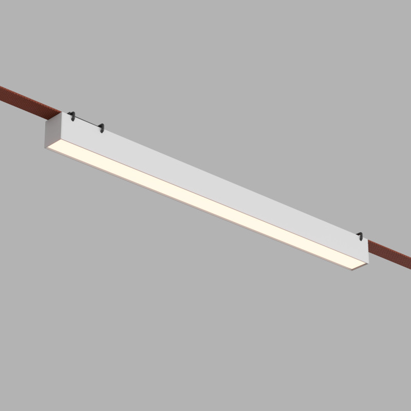 Трековый однофазный светильник 64 см, 24W, 3000K, Denkirs Belty Linear DK5577-WH, белый