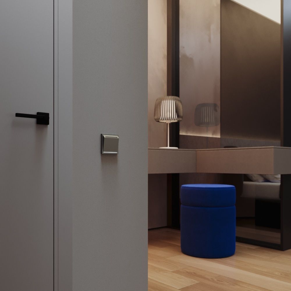 Выключатель встраиваемый S70 карточный 16А, титан Voltum VLS010706