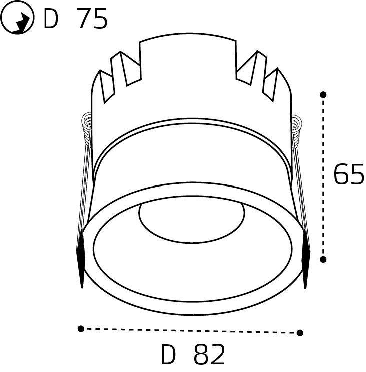 Встраиваемый светильник 8 см, 12W, 4000K, Italline IT06-6025 white 4000K, белый