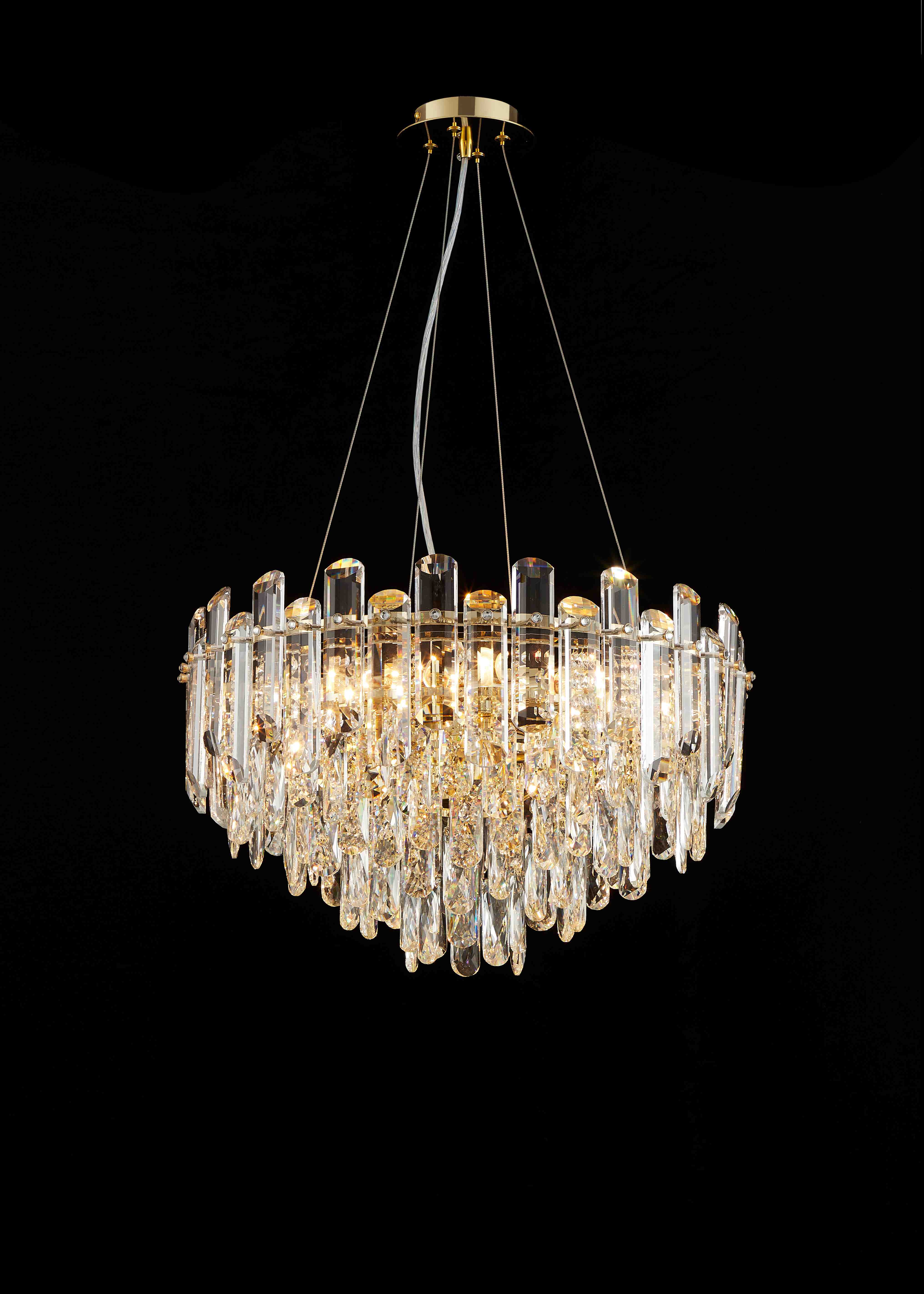 Люстра 500*320, 10*E14, 40W NewRgy Cristallo NW076-ф500*H320 H GOLD, H GOLD