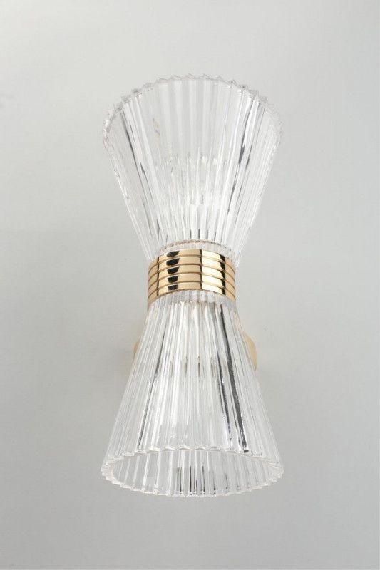 Бра 18*14*27 см, 2*E14, 40W, Aployt Elinor APL.801.01.02, золотой
