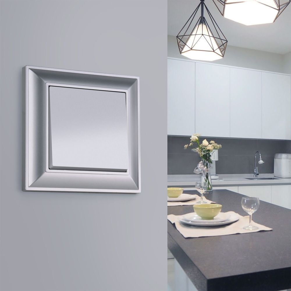 W1112006 Выключатель одноклавишный проходной, серебряный Werkel, 4690389164798