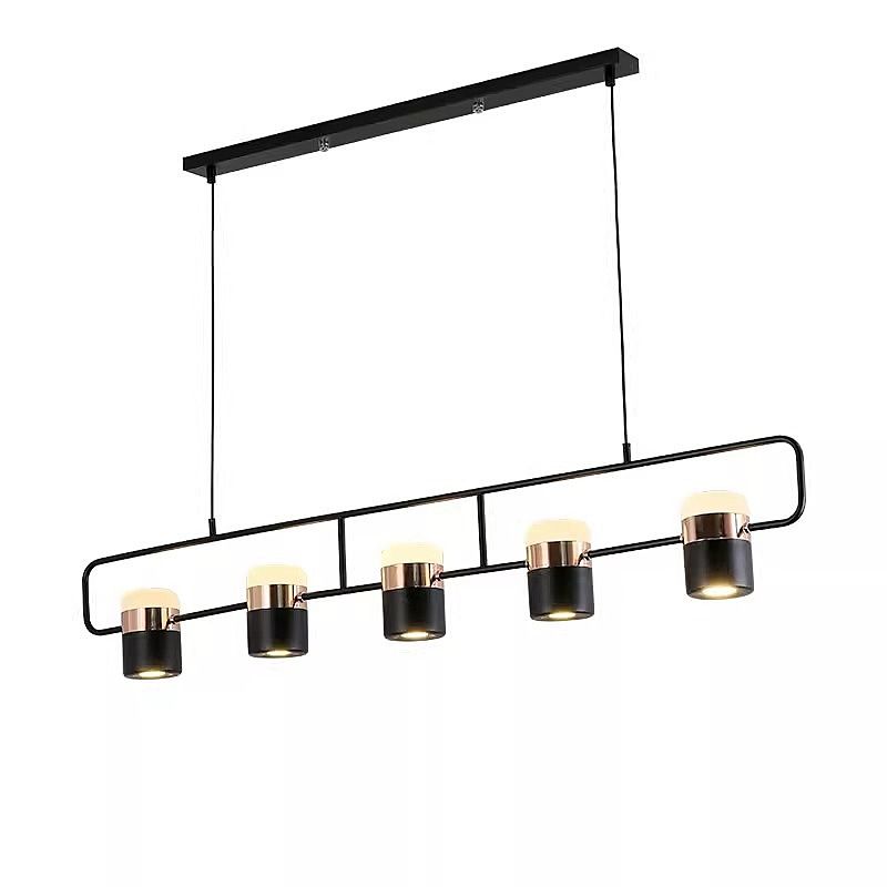Светильник подвесной 110*20-200 см, 5*LED*6W, 3000-6000K, Lightera Rudolf LE114L-5B SMART, Черный