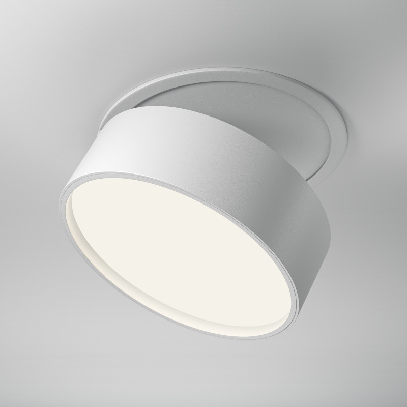 Встраиваемый светильник 12*12*6,6 см, LED, 18W, 4000К, Maytoni Technical ONDA DL024-18W4K-W белый
