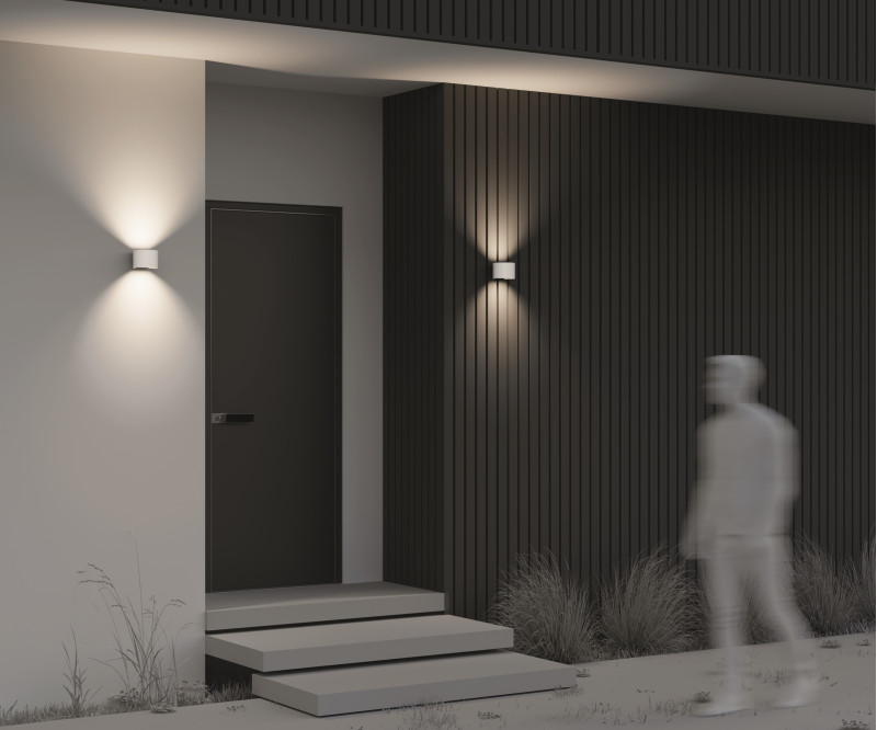 Уличное бра 6W, 3000К Maytoni Fulton O573WL-L6W, белый/матовый