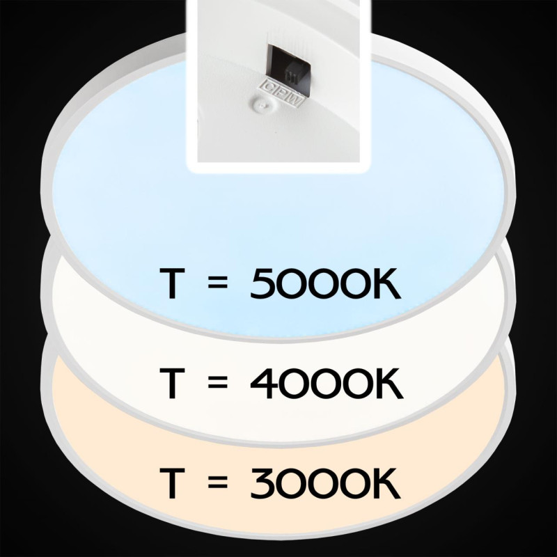 Светильник 60 см, 50W, 3000-5000K, 6000Lm, 20 м2, IP40 Citilux Бейсик CL738500V, белый