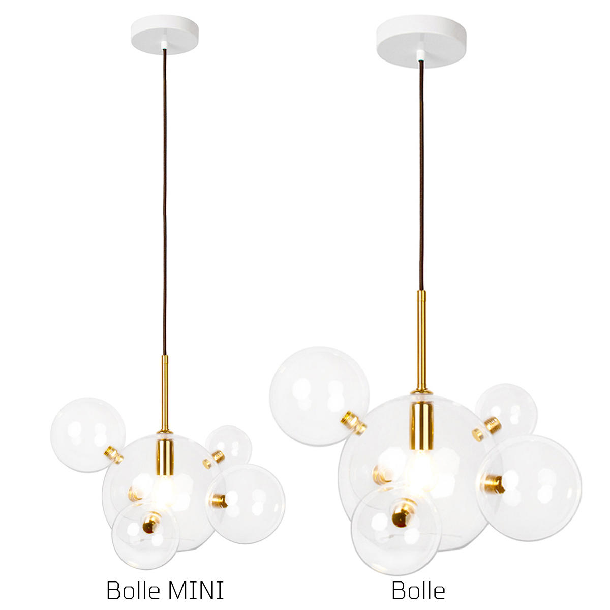 Подвесной светильник 41*31 см, 1*E14*40W LOFT IT Bolle 2027-P6 mini золото