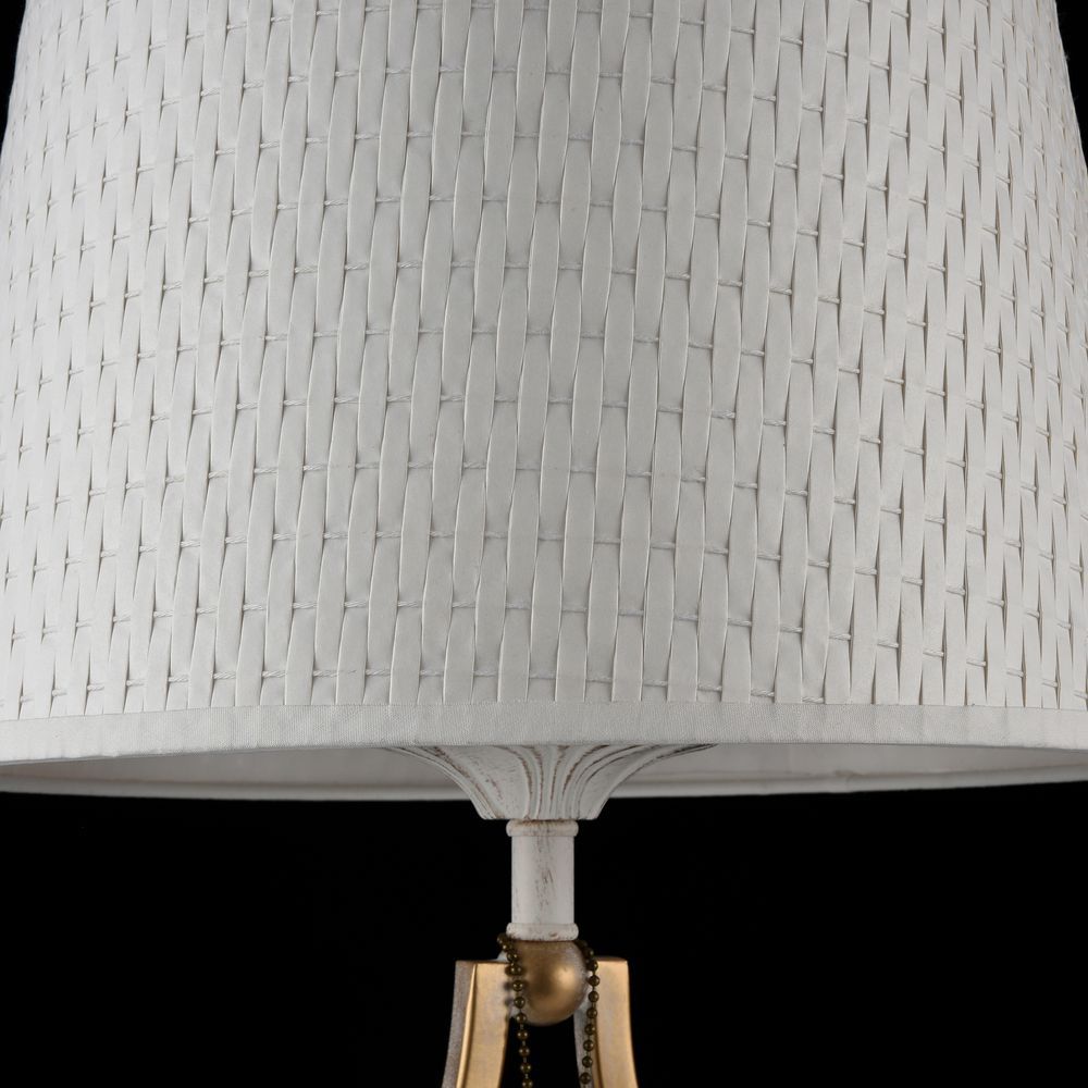Настольная лампа Maytoni Enna ARM548-11-WG, белый с золотом, диаметр 27 см