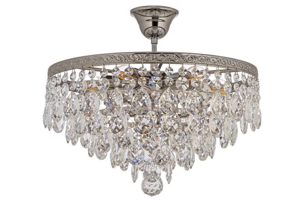 Люстра потолочная *38*32 см, 6*E27*60W, Arti Lampadari Castellana Nickel Castellana E 1.3.38.608 N, никель