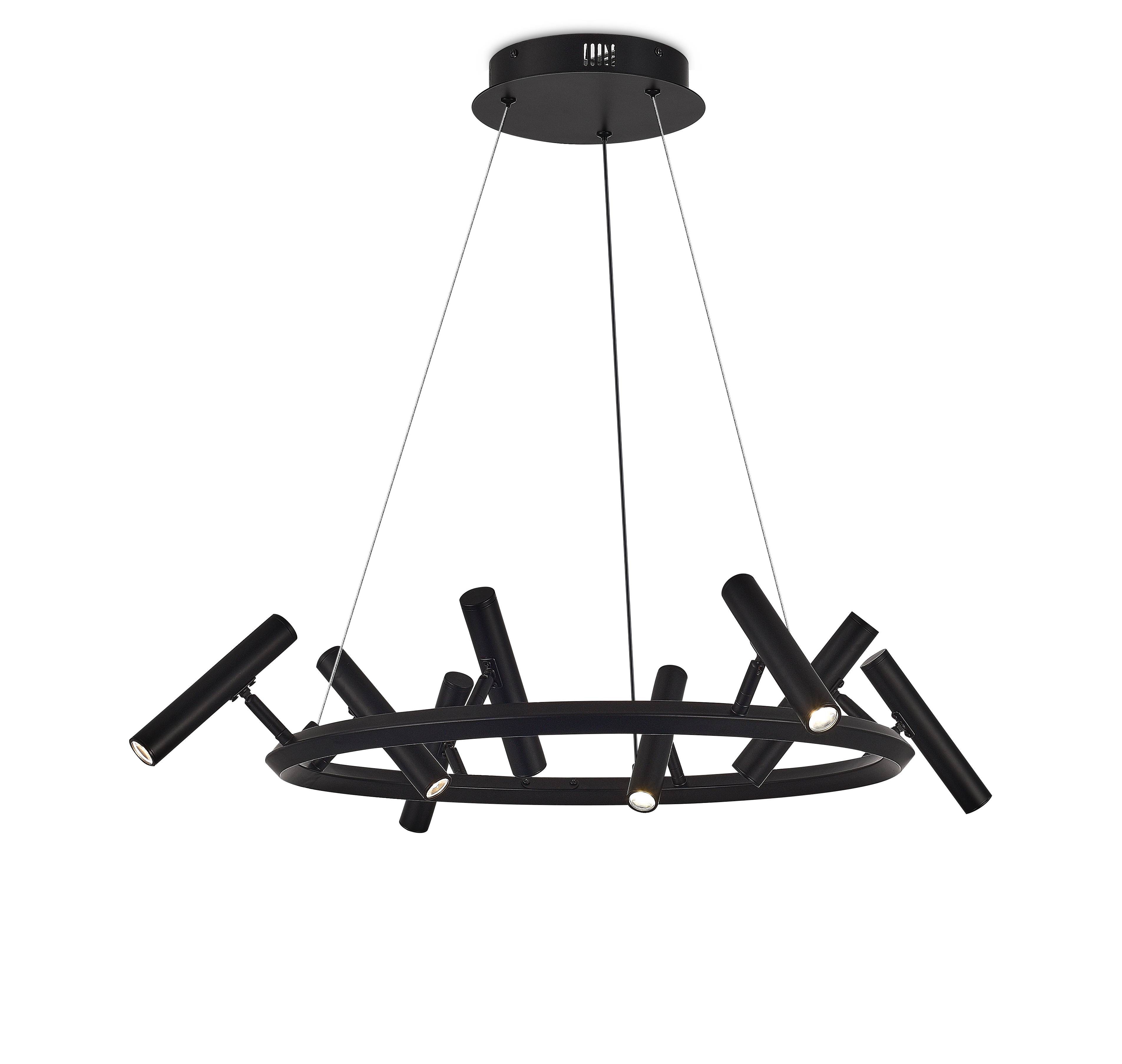 Люстра 800*1500, LED, 18W 4000K NewRgy LED 2688-DW-80 BLACK, Черный