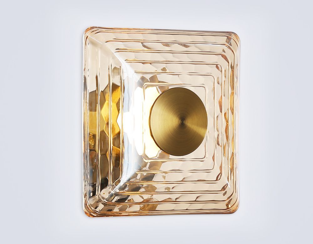 Бра 15*15*8,5- см, **28W, 3000K, Ambrella Light High Light LH31035, латунь