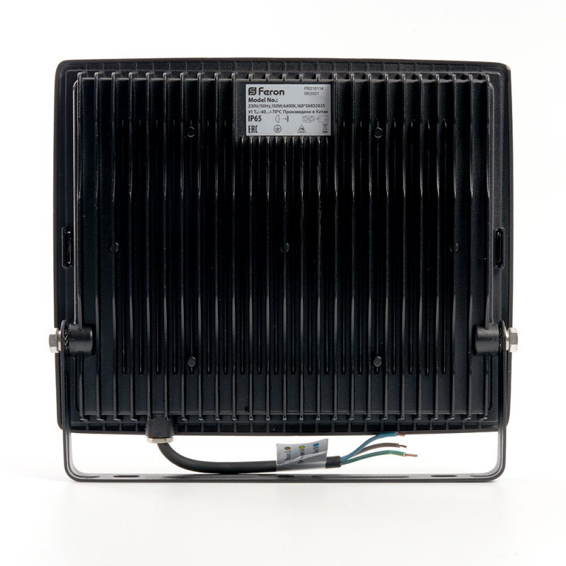 Прожектор светодиодный 2835 SMD 150W 4000K IP65  AC230V/50Hz, черный, LL-923 Feron 48109