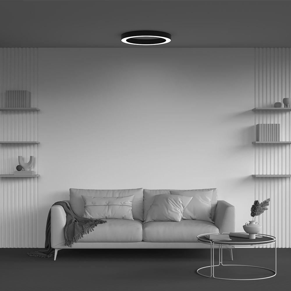 Светильник  C093CL-45W4K-B **-6 см, *LED*45W, 4000K, Maytoni technical Lua C093CL-45W4K-B, Черный