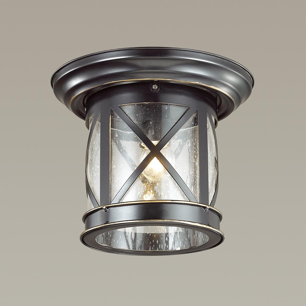 Уличный светильник Odeon Light Sation 4045/1C черный/золотая патина