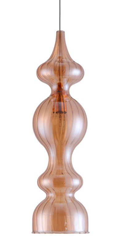 Светильник подвесной 13 см, Crystal Lux IRIS SP1 A AMBER Золотой