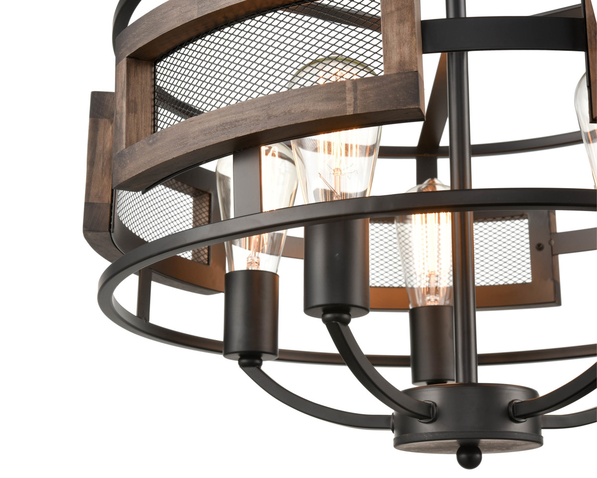 Подвесная люстра  53*130 см, 5*E27 черный Vele Luce Legion VL6272P05