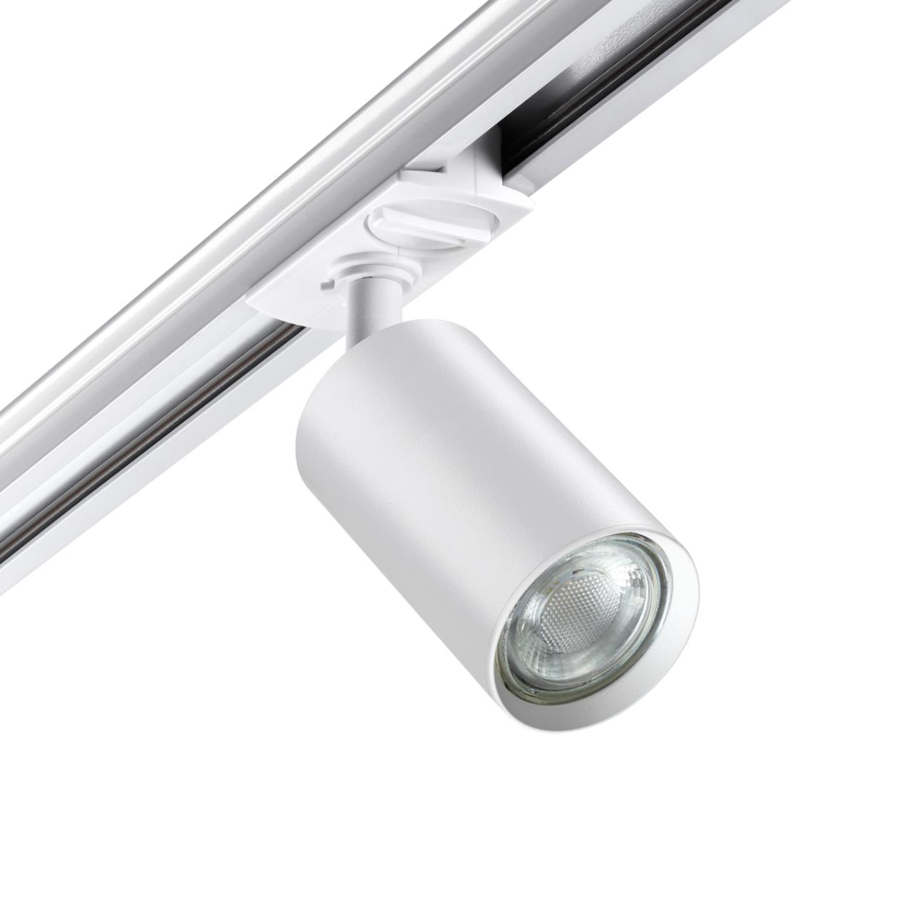 Светильник трековый однофазный трехжильный 8,1**5,5 см, GU10 50W* К, Novotech Port Pipe, белый, 370964