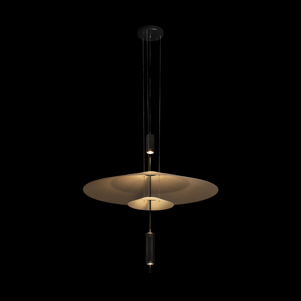 Подвесной светильник 68*83 см, 3*GU5.3*20W  LOFT IT Skylar 10244/A Black черный