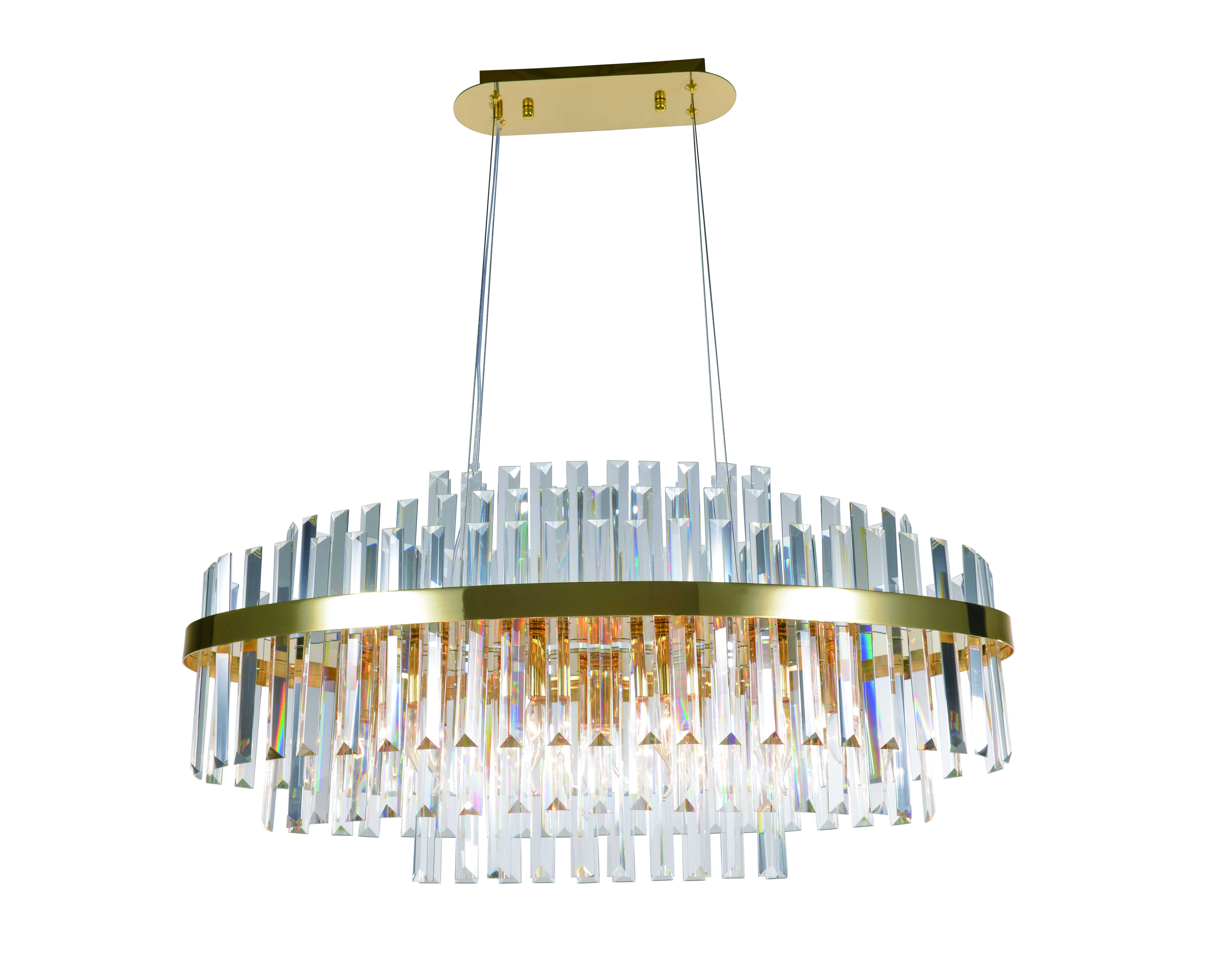 Люстра 800*400*400-800, 10*E14, 40W NewRgy Cristallo 5740E/10A GOLD H+CLEAR, GOLD H+CLEAR