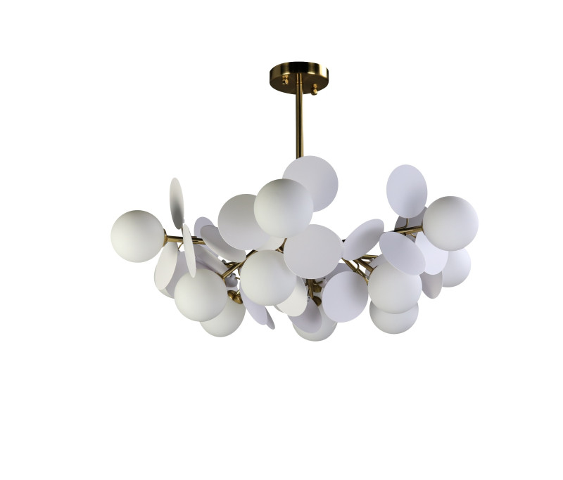 Люстра на штанге 80*88 см, 12*G9, 84W, Zortes Floret ZRS.01201.12, бронзовый