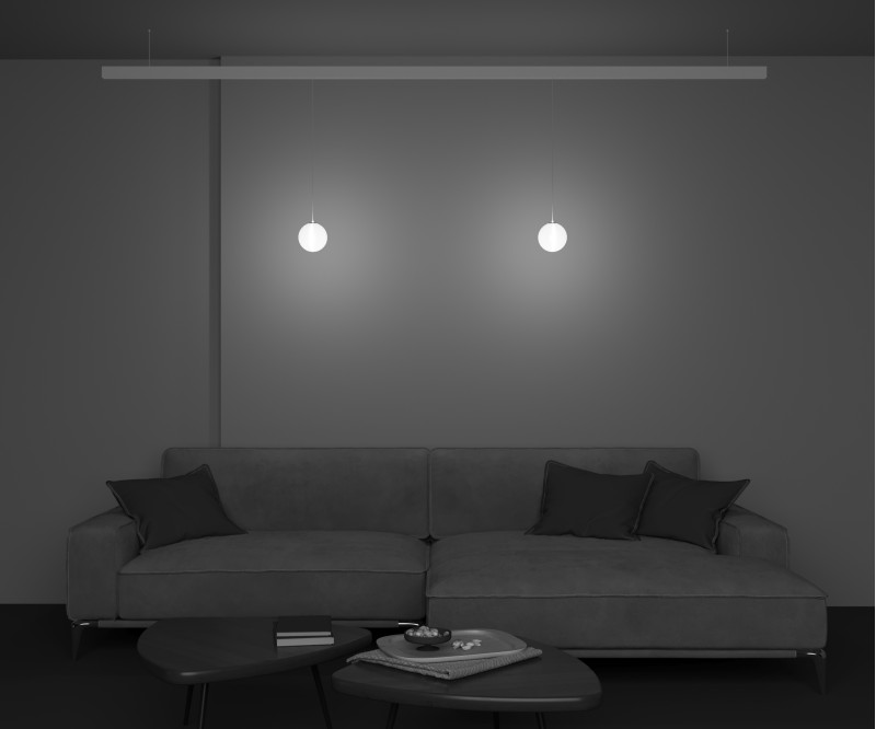 Трековый подвесной светильник  13 см, LED 5W, 3000К, Белый Maytoni Luna TR039-2-5W3K-W