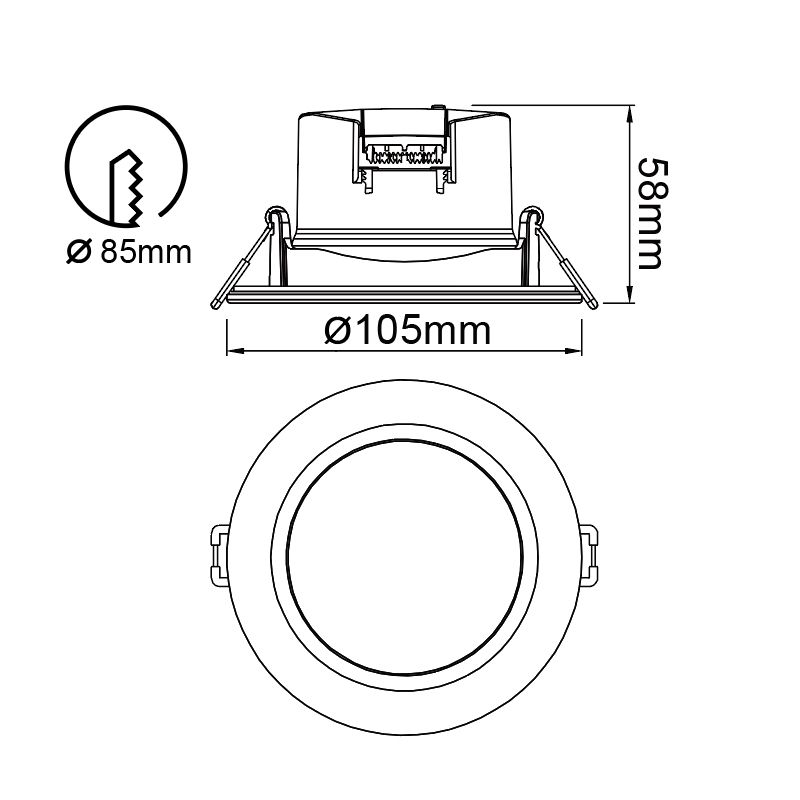 Светильник встраиваемый 10,5*5,8 см, вр 8,5 см, *LED*10W, 2700-4000K, Mantra Yucatan MAN8849, белый