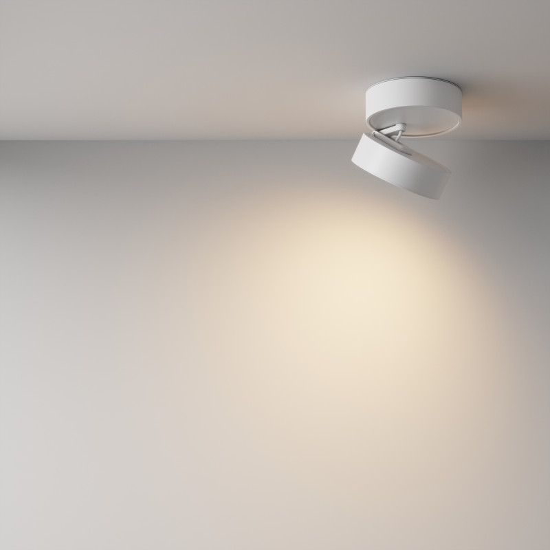 Накладной светильник 12*12*8,2 см, LED, 18W, 3000К, Maytoni Technical ONDA C024CL-18W3K-W-1 белый