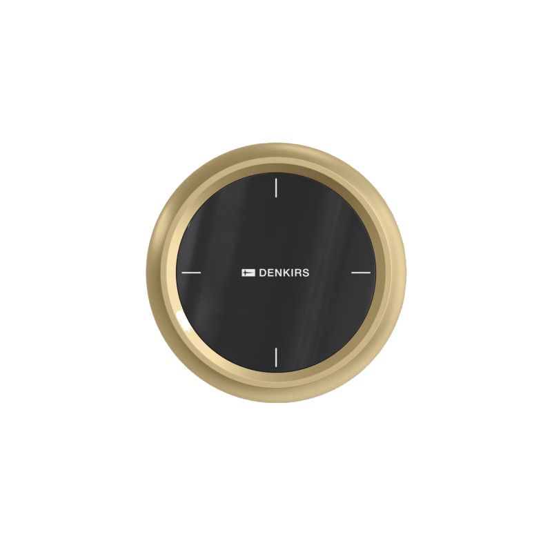 Настенная панель управления 9* см, Denkirs SHINE PRIME CONTROL | ШАЙН ПРАЙМ КОНТРОЛ DK4906-SB, сатинированная латунь