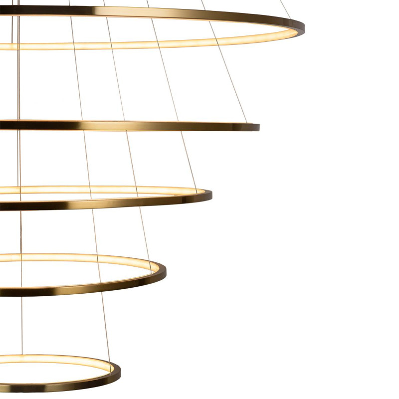 Светильник *120+100+80+60+40 см, 5*LED*122W, 3000К Loft It 10015/5 Ring, Золото