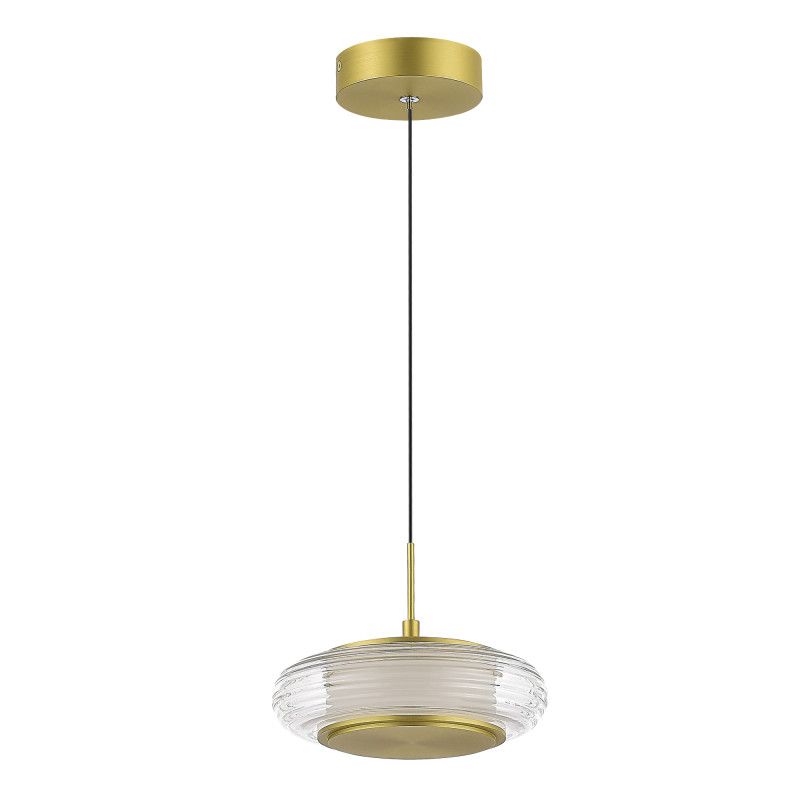 Подвесной светильник 20*120 см, 1*LED*7W, 3000K, ST-Luce Frittela SL6239.203.01, золото матовое