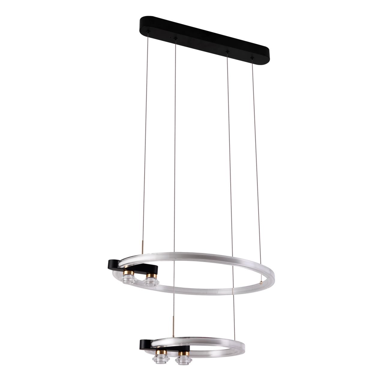 Подвесной светильник **150 см, LED 35W, 4000K, Черный, Золото LED4U L7700-500-300