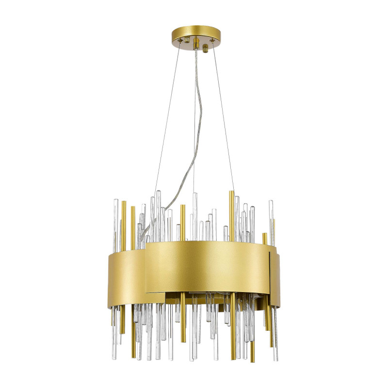 Люстра подвесная 40 см, 320W, ST LUCE OLVERA SL1633.203.08 Матовое золото