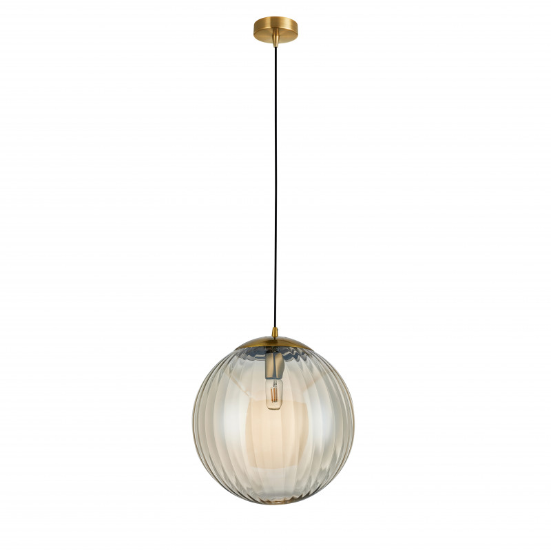 Подвес Favourite Severus 2653-1P, D400*H490/1690, латунь, плафон из выдувного стекла коньячного цвета